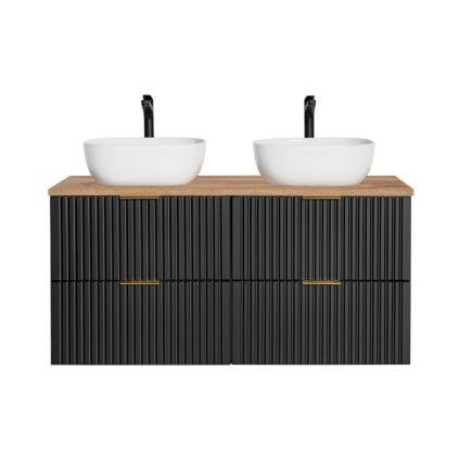 Dulap de baie cu lavoar și blat Adel Black du120 2