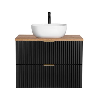 Dulap de baie cu lavoar și blat Adel Black du80 2