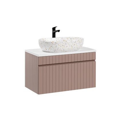 Dulap de baie cu lavoar și blat iconic rose du80 1