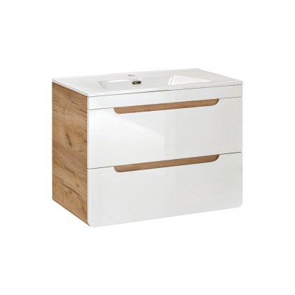 Dulap lavoar modern alb lucios 60 80