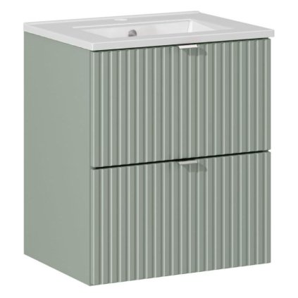 Dulap de baie cu lavoar, verde stuf, u50 1