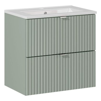 Dulap de baie cu lavoar, verde stuf, U60 1