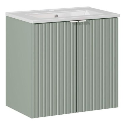 Dulap de baie cu lavoar, verde stuf, U60 2