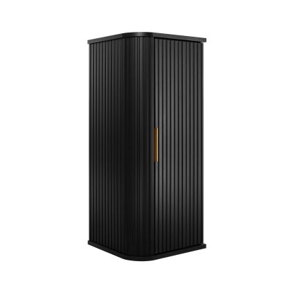 Dulap de baie suspendat Elegance negru 79 margini rotunjite