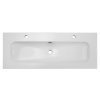Lavoar ceramic FLY 120 cm cu două orificii vedere de sus