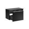 Dulap de baie cu blat Santa Fe negru D80 1 sertar deschis