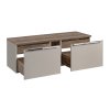 Dulap de baie cu blat Santa Fe taupe d140 1 sertar deschis