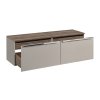 Dulap de baie cu blat Santa Fe taupe d160 1 sertar deschis