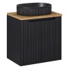 Dulap de baie cu lavoar și blat nova black DU60 2