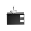 Dulap de baie cu lavoar și blat Santa Fe Black DU80 2 vedere frontală