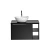 Dulap de baie cu lavoar și blat Santa Fe Black DU80 3 vedere frontală