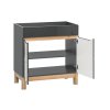 Dulap pentru lavoar Bali Grafit 820 deschis