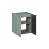 Dulap lavoar LINE verde stuf 82 60 cu uși deschise ușă verde