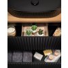 Mobilier de baie NOVA BLACK detaliu cu sertare deschise