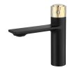 Baterie lavoar Storm Gold Black cu finisaj mat
