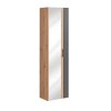 Dulap înalt de baie cu oglindă MADERA Gri 803