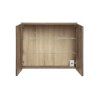 Dulap oglindă baie stejar Santa Fe 80 cm deschis