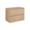 Dulap de baie sub chiuvetă, stejar deschis, 80 cm, două sertare pe lateral