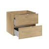 Dulap de baie sub chiuvetă 60 cm Terra Cremona cu sertare deschise
