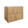 Mobilier lavoar Ryfi stejar 60 cm cu blat