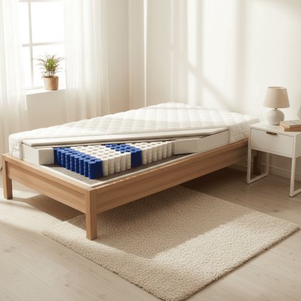 matrac M1 v rozmere 80x200cm v posteli