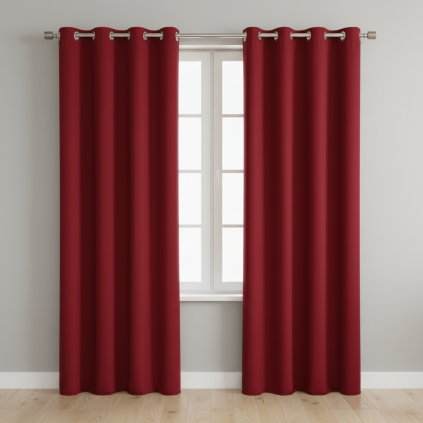 zatemnovaci zaves blackout k cervena 135 x 250 cm v interieri
