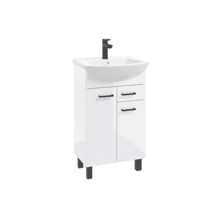 NOVELTY kupelnova skrinka s umyvadlom biela D50 2D1S