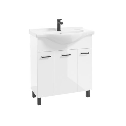 NOVELTY kupelnova skrinka s umyvadlom biela D75