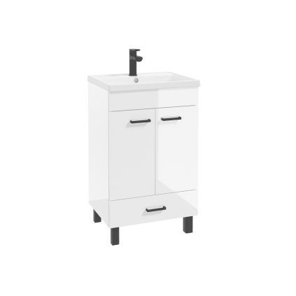 NOVELTY kupelnova skrinka s umyvadlom barcelona biela D50