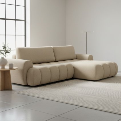 Rohová sedacia súprava PASSO béžová Sicuro 55