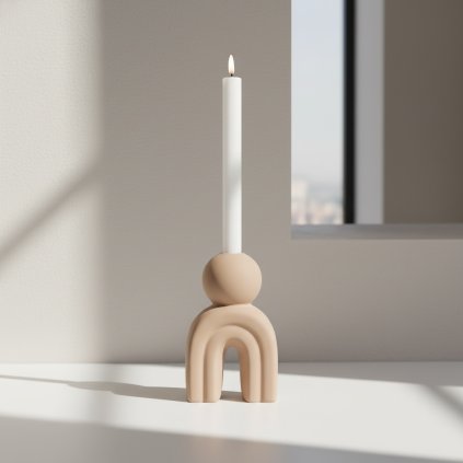 moderny-drziak-na-sviecku-v-hnedom-prevedeni