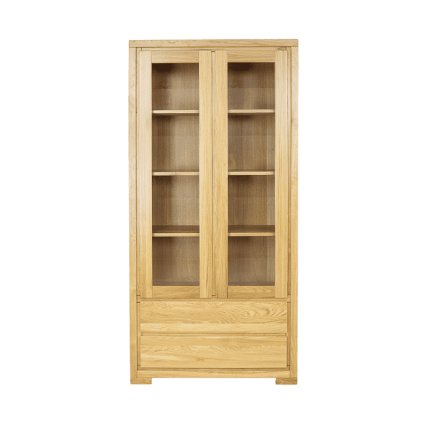 vitrina z masivu classic kw352 so sklom