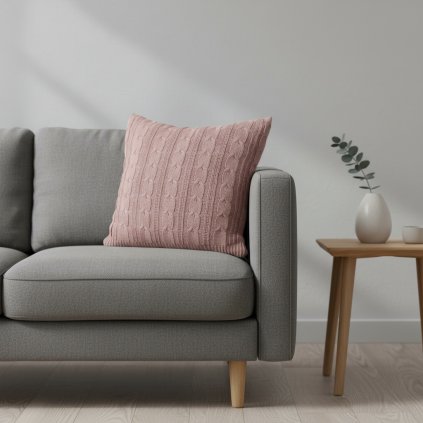 obliecka na vankus akryl 2 ruzova 45 x 45 cm na sedacke