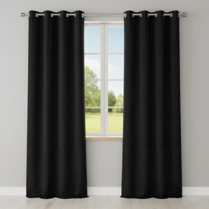 zatemnovaci zaves ariadna k cierna 140 x 250 cm v interieri