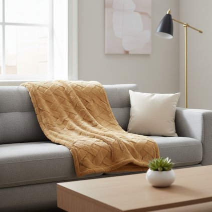 deka caro medova 200 x 220 cm na gauci