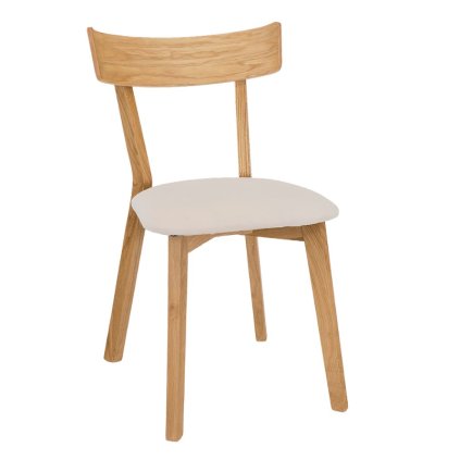 jedáelnska stolicka kt300 dubova s bezovym sedakom