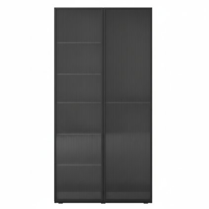 FLEXON satnikova skrina cierna flutes kvalitna spredu