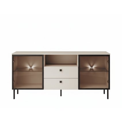 dizajnova komoda kiss kom1 kasmir cierna spredu