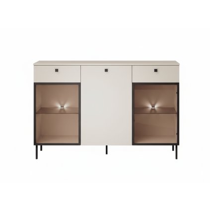 dizajnova komoda kiss kom2 kasmir cierna spredu