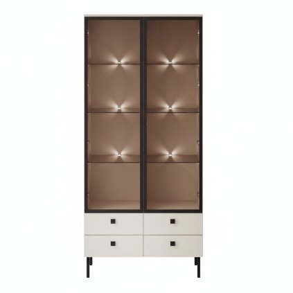 dizajnova vitrina kiss wit 1 kasmir cierna spredu