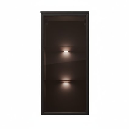 zavesna izajnova vitrina kiss wit 2 cierna spredu