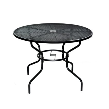 okruhly kovovy stol zion cierny
