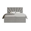 manželská posteľ boxspring EMMA 6 sivá s úložným priestorom