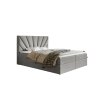 manželská posteľ boxspring EMMA 6 sivá s úložným priestorom