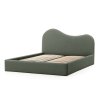 dizajnova manzelska postel munni zelena s rostom