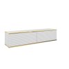 stylovy zavesny tv stolik bijou mdf135 biela zlata