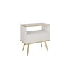 Bijou nocny stolik s54 biela zlate nohy