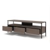 dizajnovy tv stolik puffin 3s studena hneda otvoreny