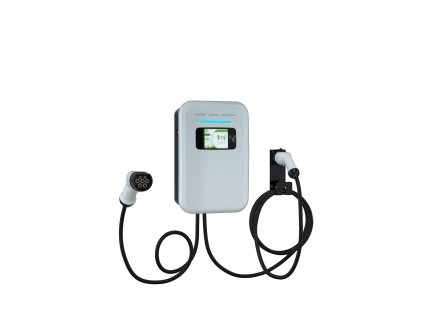 13211 nastenna nabijecka pro elektromobily elvix wbac 4947 t2 2 kabely 11kw 5m rfid nabijeci stanice ev