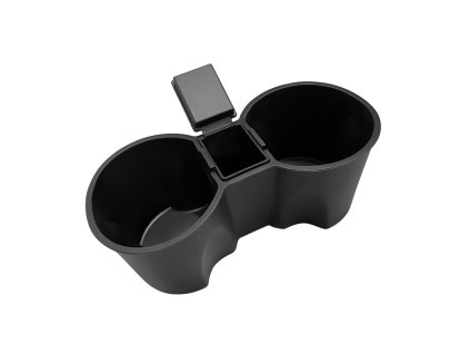 Cup Holder with Ashtray for Tesla Model 3/Y Central Control Base (Black) Elvix